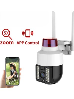 Qasul Çakarlı Speed Dome Kablosuz Dış Mekan Güvenlik Kamerası CMR21 Camera Alarm-Özellikli CMR21QSL