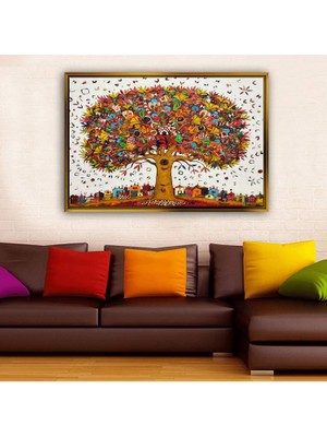 Giyense Altın Çerçeveli Dekoratif Tablo T2079