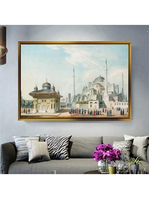 Giyense Altın Çerçeveli Dekoratif Tablo T2121