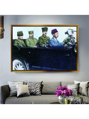 Giyense Altın Çerçeveli Dekoratif Tablo T1355