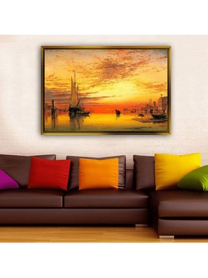 Giyense Altın Çerçeveli Dekoratif Tablo T2033