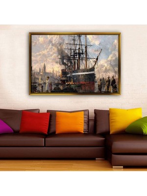 Giyense Altın Çerçeveli Dekoratif Tablo T1834