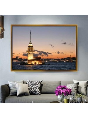 Giyense Altın Çerçeveli Dekoratif Tablo T1707