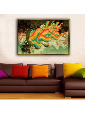 Giyense Altın Çerçeveli Dekoratif Tablo T1941