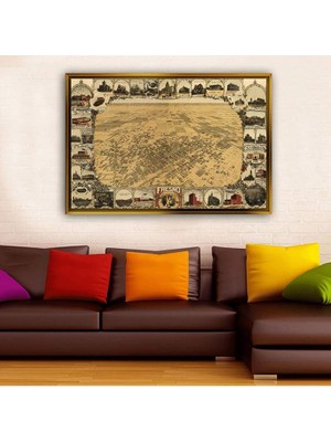 Giyense Altın Çerçeveli Dekoratif Tablo T1972