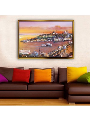 Giyense Altın Çerçeveli Dekoratif Tablo T1829