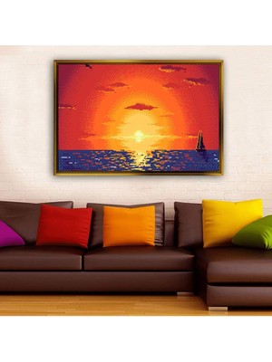 Giyense Altın Çerçeveli Dekoratif Tablo T1855