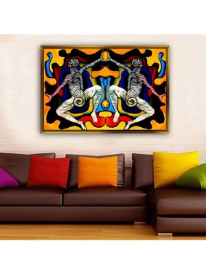 Giyense Altın Çerçeveli Dekoratif Tablo T2076