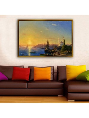 Giyense Altın Çerçeveli Dekoratif Tablo T2023