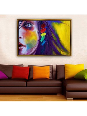 Giyense Altın Çerçeveli Dekoratif Tablo T2062