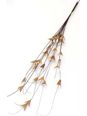 Yapay Çiçek Deposu 10'lu Dekoratif Shola Tropikal Saz Üçgen Model Doğal Jüt Ağaç Detaylı