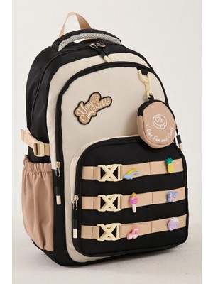 Just Polo  Ilkokul & Ortaokul Kız Okul Çantası – Dayanıklı Sırt Çantası, 6 Adet Aksesuar Tokası Hediyeli