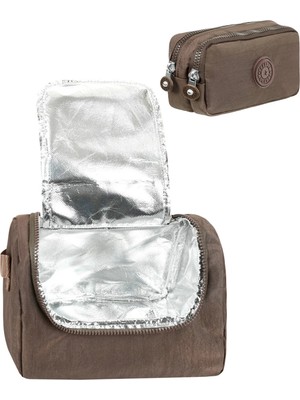 Just Polo  3’lü Set Krinkıl Kumaş Çanta + Termal Beslenme Çantası + Kalemlik, Maymun Anahtarlık Hediyeli