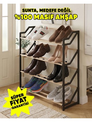 Na-01 Ahşap Ayakkabılık Kaliteli Masif Çam Çubuk Ahşap