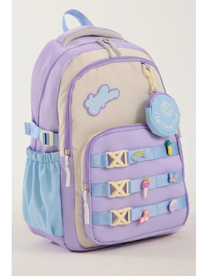 Just Polo  Ilkokul & Ortaokul Kız Okul Çantası – Dayanıklı Sırt Çantası, 6 Adet Aksesuar Tokası Hediyeli