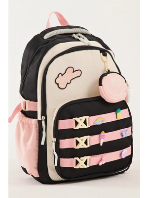 Just Polo  Ilkokul & Ortaokul Kız Okul Çantası – Dayanıklı Sırt Çantası, 6 Adet Aksesuar Tokası Hediyeli