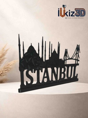Dekoratif Siyah Istanbul Silüeti