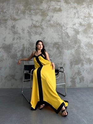 Stores36 Askılı Maxi Boy Elbise