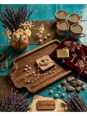 Sammwood Söz Nişan Tepsisi Damat Kahvesi Tepsisi