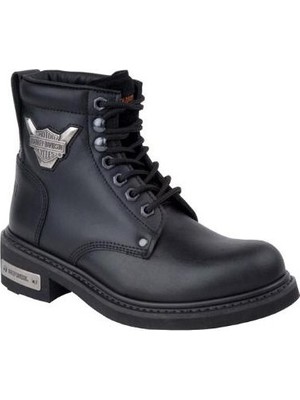 Harley Davidson Gibson Black Kışlık Deri Erkek Bot Bağcıklı Tasarım ve Su Geçirmez Özellik