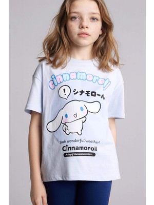 DeFacto %100 Pamuk Cinnamoroll Tişört Kız Çocuk H1554A826SM