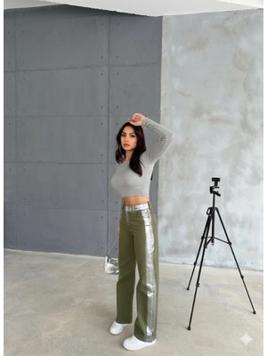 Stores36 Gabardin Palazzo Pantolon - Haki