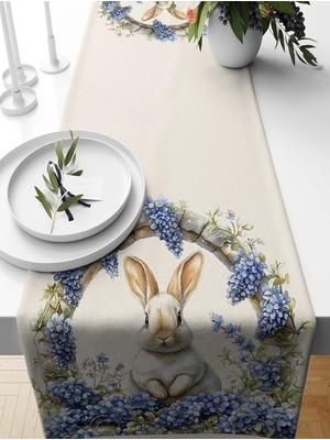 Bertille Home Ilkbahar Serisi 140X40 cm Dijital Baskılı Runner (Spring Easter Paskalya)