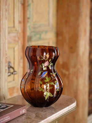Paşabahçe Amber Japon Çiçeği Vazo