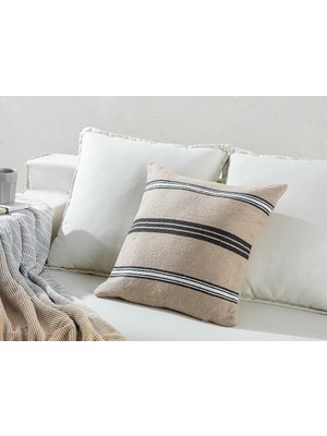 English Home Vernon Dokuma Kırlent Kılıfı Bej