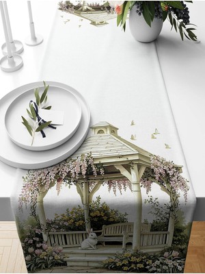 Bertille Home Ilkbahar Serisi 140X40 cm Dijital Baskılı Runner (Spring Easter Paskalya)