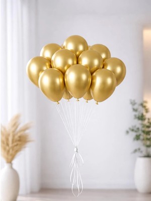 Krom Lateks Mini Balon Gold 5 Inc 12 cm 10'lu