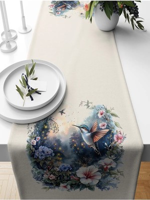 Bertille Home Ilkbahar Serisi 140X40 cm Dijital Baskılı Runner (Spring Easter Paskalya)