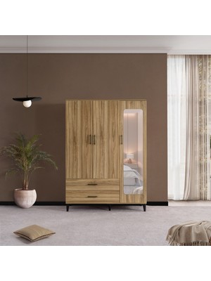 Hermobi 3 Kapılı Dolap Still Gardırop 2 Çekmeceli