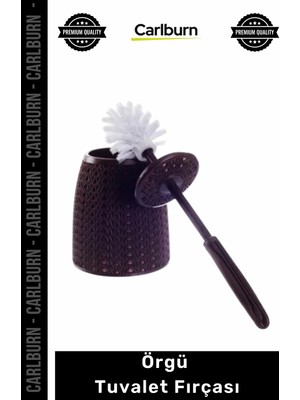 Carlburn Özel Üretim Dayanıklı Sert Plastik Dekoratif Tasarım Hijyenik Temizliği Kolay Örgü Tuvalet Fırçası