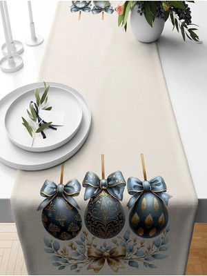 Bertille Home Ilkbahar Serisi 140X40 cm Dijital Baskılı Runner (Spring Easter Paskalya)