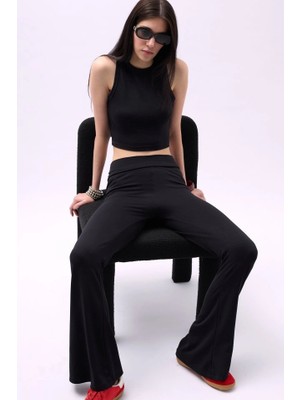 Stores36 Ispanyol Paça Yüksek Bel Tayt