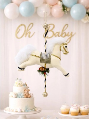 Parti Adresi Dekoratif Atlı Karınca Altın Şerit Detaylı Dekor Süsü