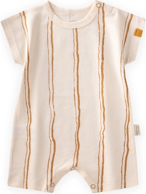 Cigit Çizgili Tulum 0-3 Yaş Hardal Sarı