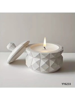 Yoyomold Geometrik Desenli Kapaklı Mumluk Takı Kutusu