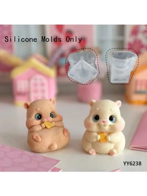 Yoyomold Bisküvi Yiyen Sevimli Bebek Ayıcıklar Biblo Silikon Kalıp
