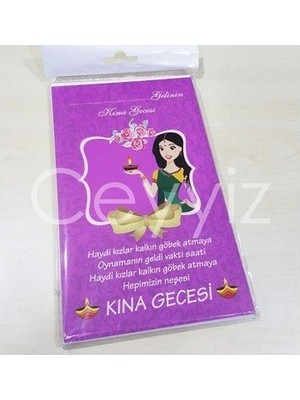 Ceyyiz Özel Kına Gecesi Davetiyeleri 20 Adet