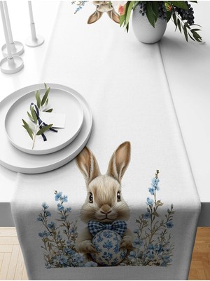 Bertille Home Ilkbahar Serisi 140X40 cm Dijital Baskılı Runner (Spring Easter Paskalya)