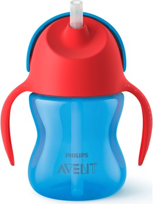 Philips Avent Pipetli Bardak 200 ml Mavi Kırmızı Ergonomik 9+ Ay BPA İçermez SCF796/01