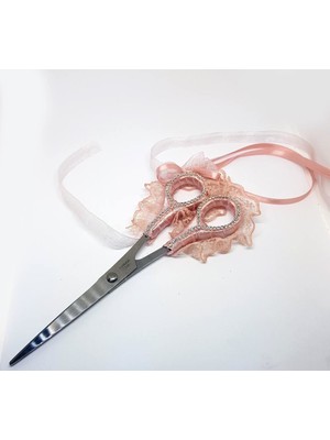 Ceyyiz Taşlı Süslemeli Söz Nişan Düğün Makası Pudra