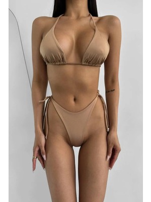 Coccolarsi Brazilian Kesim Bej Renk Yüksek Bel Bikini
