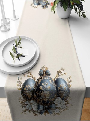 Bertille Home Ilkbahar Serisi 140X40 cm Dijital Baskılı Runner (Spring Easter Paskalya)