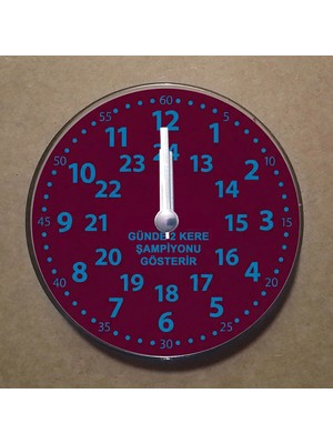 Bsb Bordo Mavi Taraftar Temalı Magnet Saat Buzdolabı Süsü Duvar Saati 10,5cm MS4004