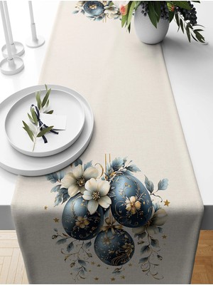 Bertille Home Ilkbahar Serisi 140X40 cm Dijital Baskılı Runner (Spring Easter Paskalya)