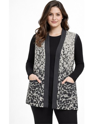 uludağ triko Kadın Anne Triko Yelek Kar Desen BGL-ST05301