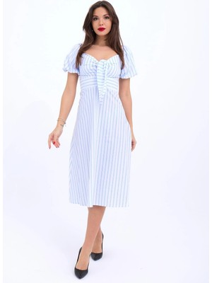 Stores36 5948 Elbise-Los Angeles Çizgili